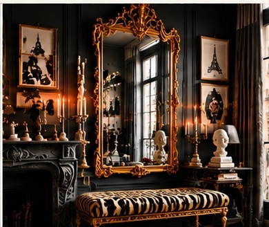 Moody European inspired interior