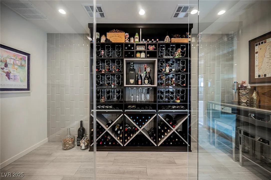 Custom wine room display